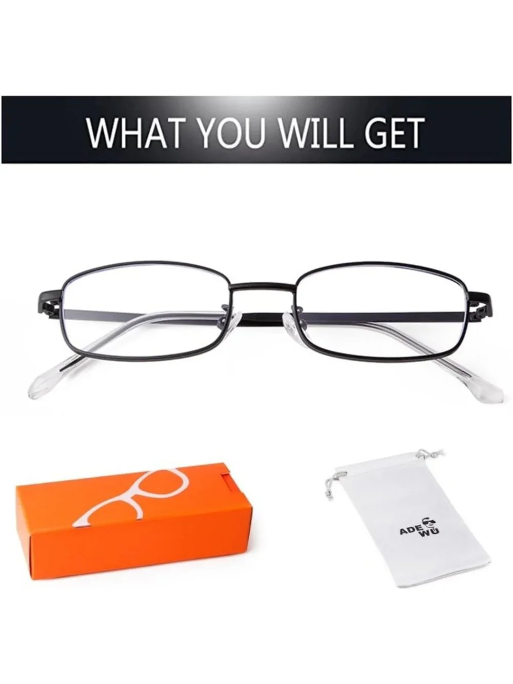 Trendy Y2K Rectangle Blue Light Glasses for Men & Women, Stylish Metal Frames
